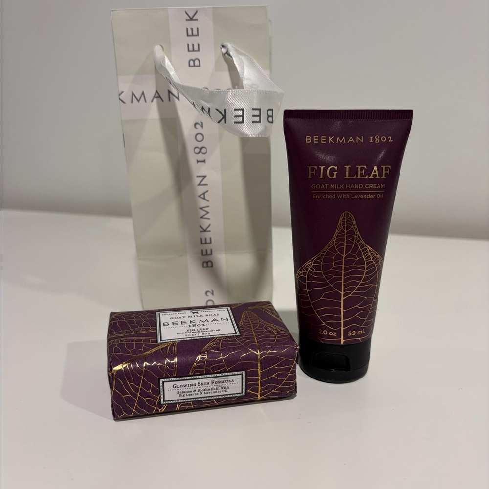 Beekman 1802 Fig Leaf Goat Milk Cream and Soap Set